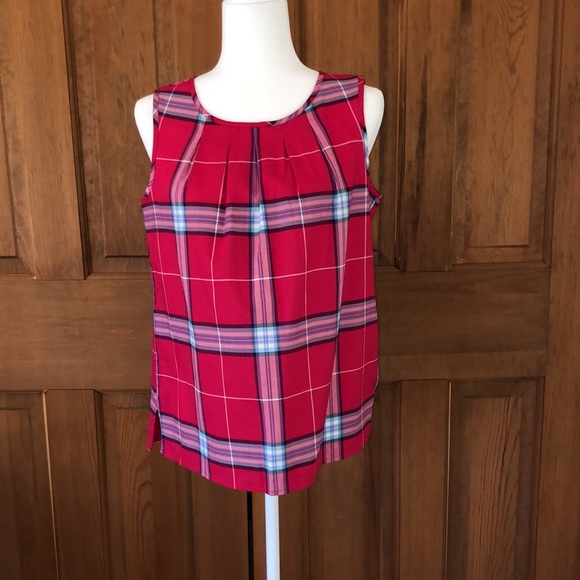 Talbots Sleeveless Cotton Pop-over Blouse SZ Small - Picture 6 of 9